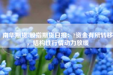 南华期货-股指期货日报：?资金有所转移，结构性行情动力放缓