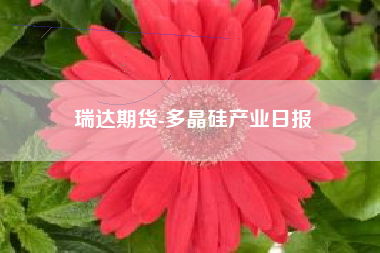 瑞达期货-多晶硅产业日报