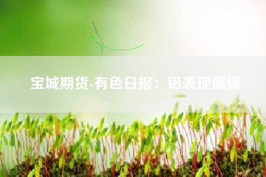 宝城期货-有色日报：铝表现偏强