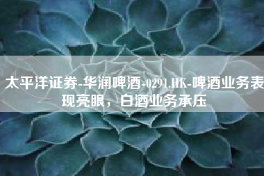 太平洋证券-华润啤酒-0291.HK-啤酒业务表现亮眼，白酒业务承压