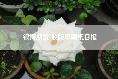 银河期货-胶版印刷纸日报