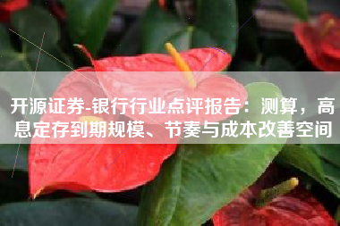 开源证券-银行行业点评报告：测算，高息定存到期规模、节奏与成本改善空间