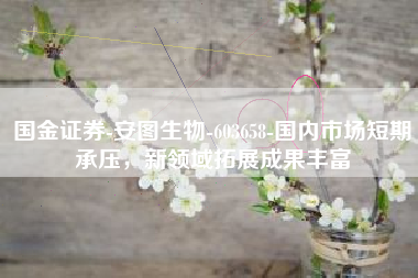 国金证券-安图生物-603658-国内市场短期承压，新领域拓展成果丰富