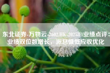 东北证券-万物云-2602.HK-2025H1业绩点评：业绩双位数增长，派息慷慨应收优化