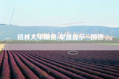 格林大华期货-早盘提示~国债