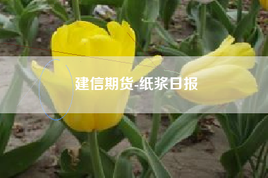 建信期货-纸浆日报