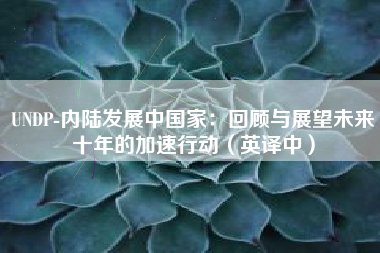 UNDP-内陆发展中国家：回顾与展望未来十年的加速行动（英译中）