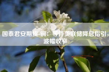 国泰君安期货-铜：等待美联储降息指引，波幅收窄