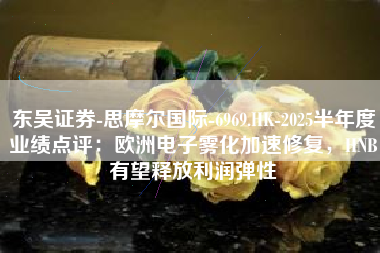 东吴证券-思摩尔国际-6969.HK-2025半年度业绩点评：欧洲电子雾化加速修复，HNB有望释放利润弹性
