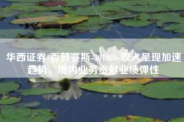 华西证券-百普赛斯-301080-收入呈现加速趋势，境内业务贡献业绩弹性