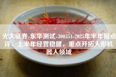 光大证券-东华测试-300354-2025年半年报点评：上半年经营稳健，重点开拓人形机器人领域