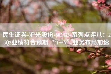 民生证券-沪光股份-605333-系列点评八：25Q2业绩符合预期 “1+N”业务布局加速
