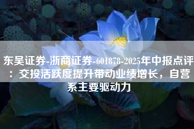 东吴证券-浙商证券-601878-2025年中报点评：交投活跃度提升带动业绩增长，自营系主要驱动力