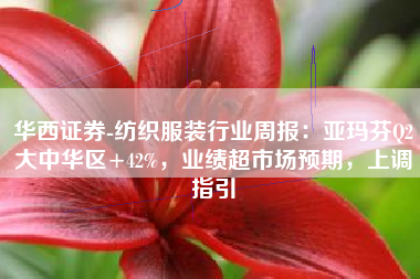 华西证券-纺织服装行业周报：亚玛芬Q2大中华区+42%，业绩超市场预期，上调指引
