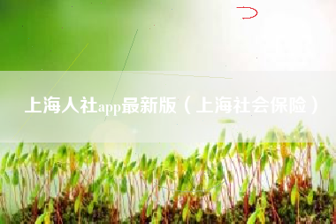 上海人社app最新版（上海社会保险）