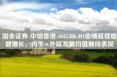 国金证券-中烟香港-6055.HK-H1业绩延续稳健增长，内生+外延发展均值期待表现