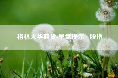 格林大华期货-早盘提示~股指