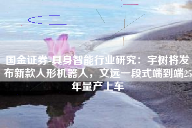 国金证券-具身智能行业研究：宇树将发布新款人形机器人，文远一段式端到端25年量产上车