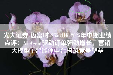 光大证券-迈富时-2556.HK-2025年中期业绩点评：AI Agent驱动订单强劲增长，营销大模型+智能体中台构筑竞争壁垒