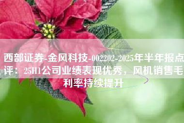 西部证券-金风科技-002202-2025年半年报点评：25H1公司业绩表现优秀，风机销售毛利率持续提升