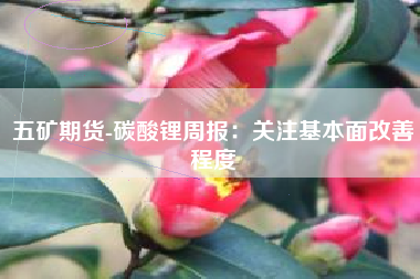 五矿期货-碳酸锂周报：关注基本面改善程度