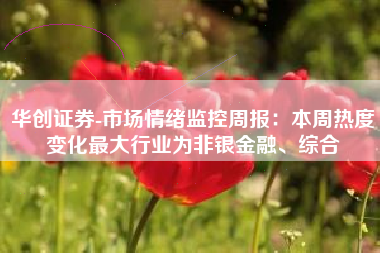 华创证券-市场情绪监控周报：本周热度变化最大行业为非银金融、综合