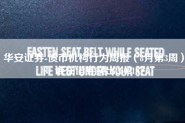 华安证券-债市机构行为周报（8月第3周）：谁在借券卖出250210？