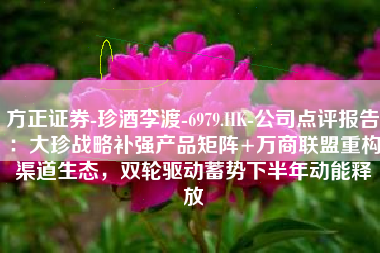 方正证券-珍酒李渡-6979.HK-公司点评报告：大珍战略补强产品矩阵+万商联盟重构渠道生态，双轮驱动蓄势下半年动能释放
