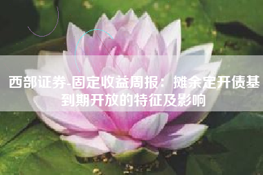 西部证券-固定收益周报：摊余定开债基到期开放的特征及影响