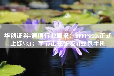 华创证券-通信行业周报：DEEPSEEK正式上线V3.1；字节正在研发AI豆包手机