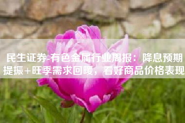民生证券-有色金属行业周报：降息预期提振+旺季需求回暖，看好商品价格表现