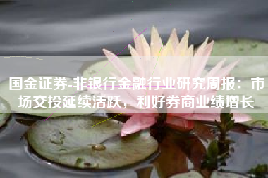 国金证券-非银行金融行业研究周报：市场交投延续活跃，利好券商业绩增长