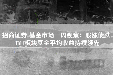 招商证券-基金市场一周观察：股涨债跌，TMT板块基金平均收益持续领先