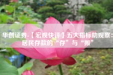华创证券-【宏观快评】五大指标助观察：居民存款的“存”与“搬”