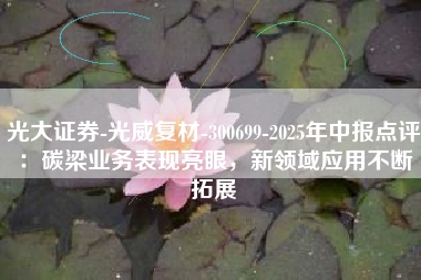 光大证券-光威复材-300699-2025年中报点评：碳梁业务表现亮眼，新领域应用不断拓展