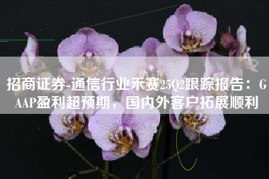 招商证券-通信行业禾赛25Q2跟踪报告：GAAP盈利超预期，国内外客户拓展顺利