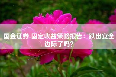 国金证券-固定收益策略报告：跌出安全边际了吗？