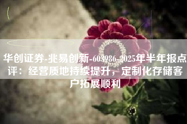 华创证券-兆易创新-603986-2025年半年报点评：经营质地持续提升，定制化存储客户拓展顺利