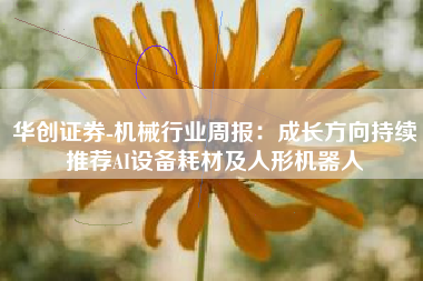 华创证券-机械行业周报：成长方向持续推荐AI设备耗材及人形机器人