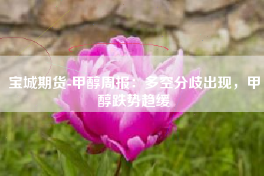 宝城期货-甲醇周报：多空分歧出现，甲醇跌势趋缓