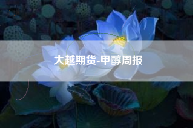 大越期货-甲醇周报