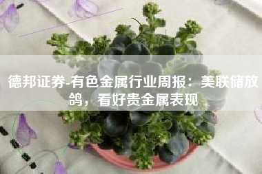 德邦证券-有色金属行业周报：美联储放鸽，看好贵金属表现