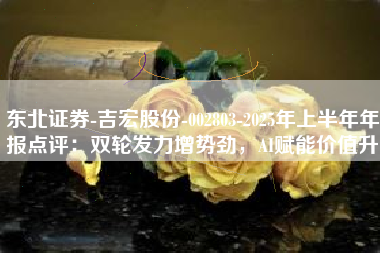 东北证券-吉宏股份-002803-2025年上半年年报点评：双轮发力增势劲，AI赋能价值升
