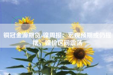 铜冠金源期货-镍周报：宏观预期或仍摇摆，镍价区间震荡