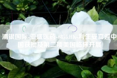 浦银国际-亚盛医药-6855.HK-利生妥喜迎中国获批及第二项美国临床开展