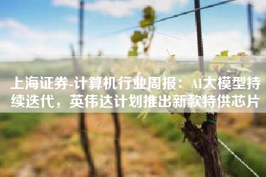 上海证券-计算机行业周报：AI大模型持续迭代，英伟达计划推出新款特供芯片