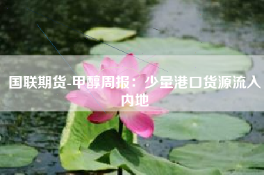 国联期货-甲醇周报：少量港口货源流入内地