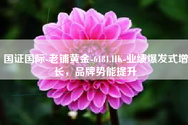 国证国际-老铺黄金-6181.HK-业绩爆发式增长，品牌势能提升