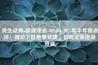 民生证券-赣锋锂业-002460-2025年半年报点评：锂价下跌拖累业绩，自有资源逐渐放量