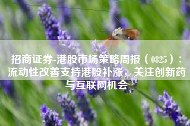招商证券-港股市场策略周报（0825）：流动性改善支持港股补涨，关注创新药与互联网机会